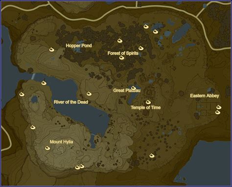 Zelda Breath Of The Wild Shrine Map Great Plateau - Maps : Resume ...