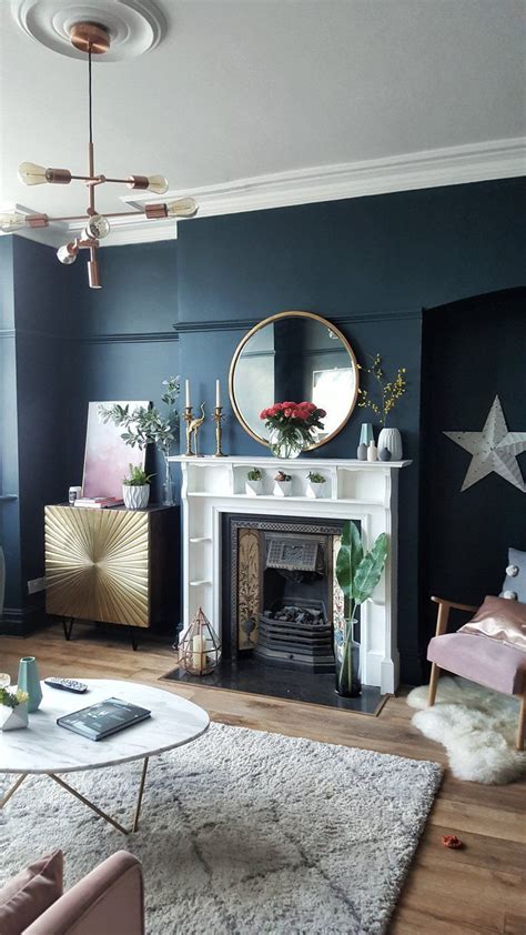 The Hague Blue walls in the beautiful Sitting Room of @my_london_home look fabulou… | Blue and ...