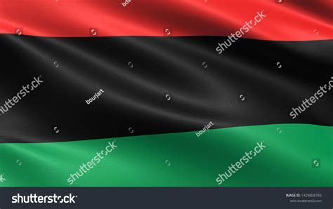 Pan African Flag Waving Fabric Texture Stock Illustration 1429808783 ...