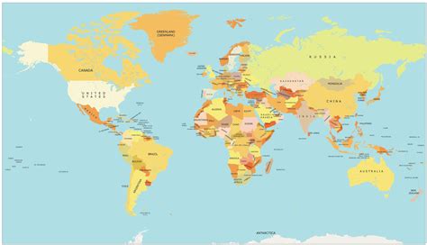 World Map with Countries - GIS Geography