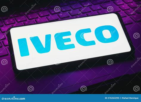 Iveco Logo Sign And Brand Text On Front Truck White Panel Van Editorial ...