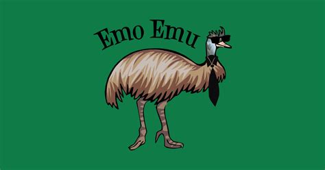 Emo Emu - Funny Puns - T-Shirt | TeePublic