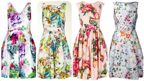 Beautiful collection of multicolour floral print midi dress design ideas - YouTube
