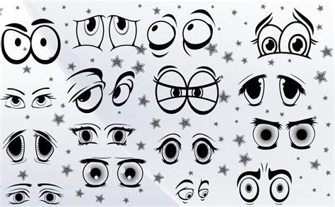 115 Cartoon Eyes, Eyes SVG Files, Eyes Svg, Cartoon Face SVG, Emotion ...