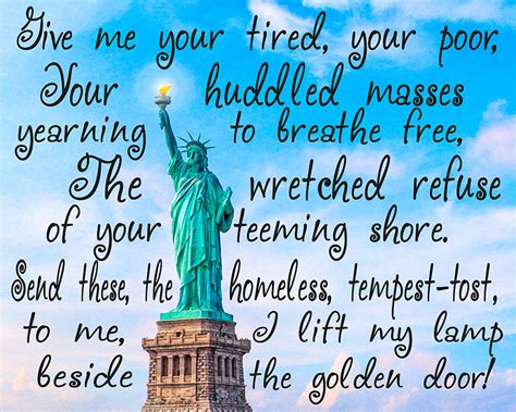 Statue Of Liberty Poem Printable - Printable Templates