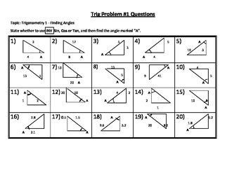 SOHCAHTOA Notes and Worksheets by Miss Fitzpatrick | TpT