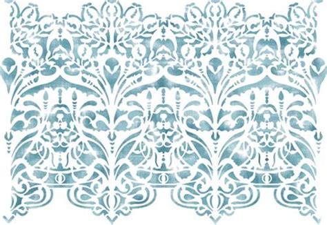 Art Nouveau Wall Stencil Border | Stencils wall, Lace wall stencil, Wall stencil border