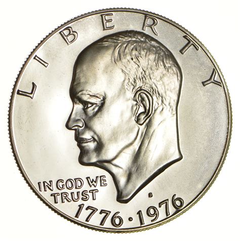 Silver - SPECIALLY MINTED - S Mint Mark - 1976-S - 40% Eisenhower Silver Dollar - RARE ...