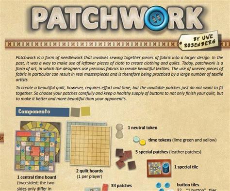 How To Play Patchwork - Rules and Instructions