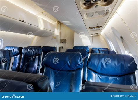 Airplane Inside Interior Passenger Airliner Flying Stock Image - Image ...