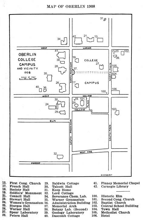 Oberlin College Campus Map – Map Vector