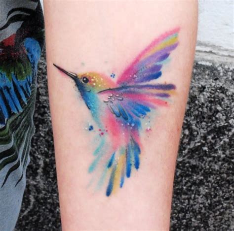 Watercolor hummingbird tattoo | Hummingbird tattoo watercolor, Small tattoos, Hummingbird tattoo