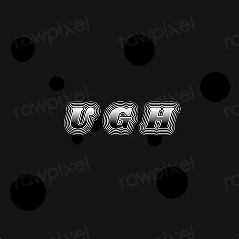 Ugh interjection retro typography vector | Premium Vector - rawpixel