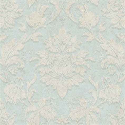 Sage Green Damask Wallpaper