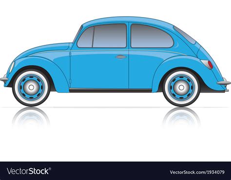 Compact blue car Royalty Free Vector Image - VectorStock