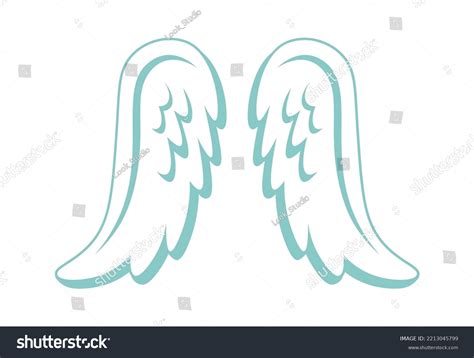 Cartoon Angel Wings Vector Illustration Stock Vector (Royalty Free ...