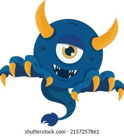 Vector Blue One Eye Monster Stock Vector (Royalty Free) 2157257861 ...