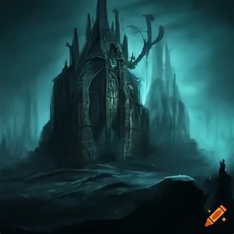 Concept art of a mysterious villain's lair