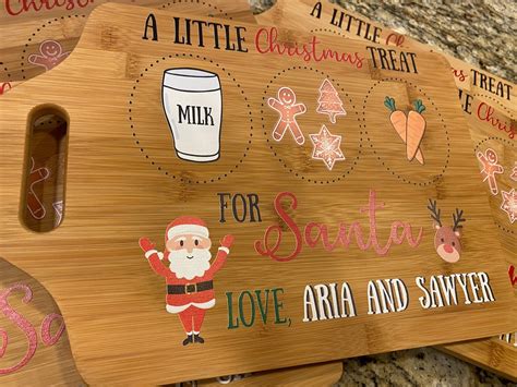 Santa Plate Cookies for Santa Personalized Santa Plate - Etsy