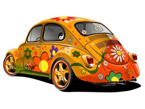 Hippie-VW-Beetle.pic640 | Hippie car, Vw beetles, Art cars