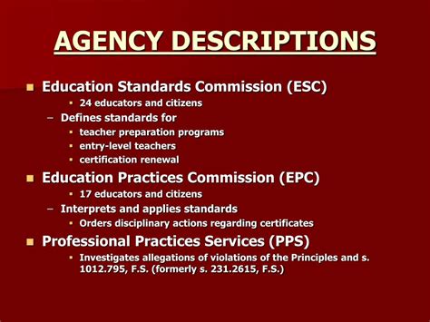 PPT - FLORIDA EDUCATION STANDARDS COMMISSION PowerPoint Presentation, free download - ID:5502314