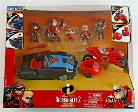 Disney The Incredibles 2 Family Pack 5 figurines & 2 Vehicules New #Disney | The incredibles ...