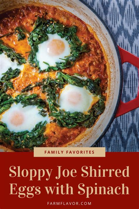 Sloppy Joe Shirred Eggs with Spinach | Recipe | Shirred eggs, Spinach egg, Breakfast brunch recipes