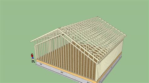 Parallel Chord Truss Roof (Vaulted) | 3D Warehouse