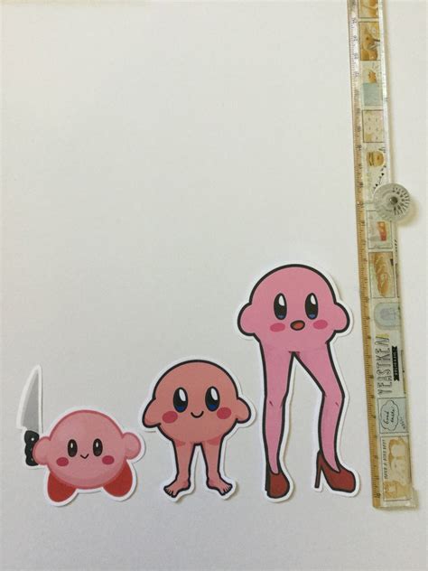 Cursed Kirby meme stickers | Etsy