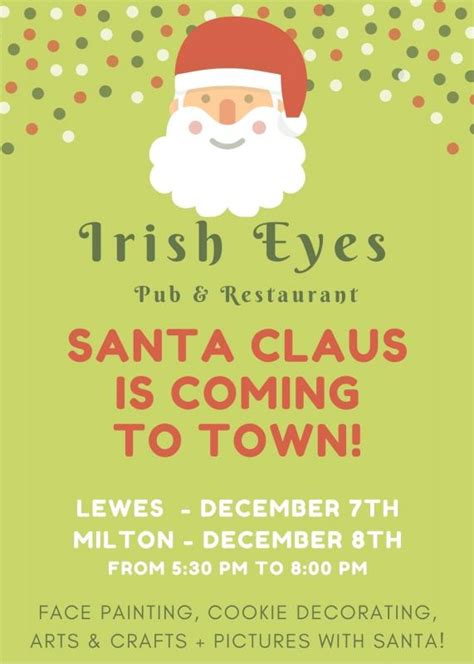 Santa Claus is coming to Milton Irish Eyes! | Cape Gazette