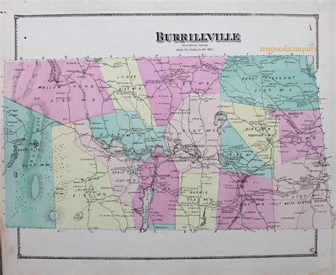 1870 - Burrillville, Rhode Island - Antique Map – Maps of Antiquity