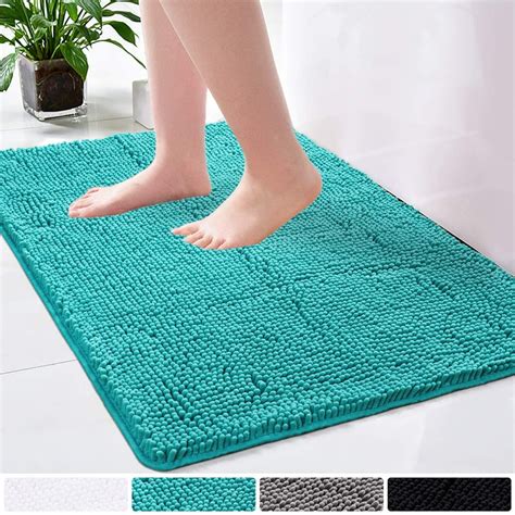 LOCHAS Luxury Bathroom Rug Shaggy Bath Mat 24 x 36 Inch, Washable Non Slip Bath Rugs for ...