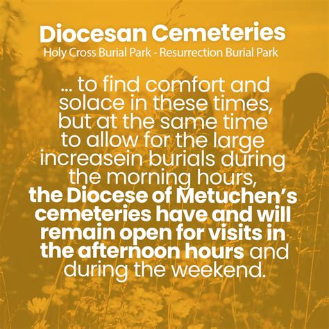 The Catholic cemeteries in the... - Diocese of Metuchen