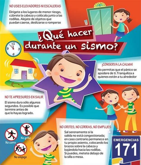 ¿Qué hacer durante un #sismo? #Infografía #Infantil #Venezuela ...