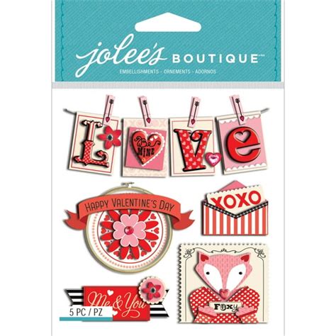 Jolee's Boutique Dimensional Stickers-Valentine Words - Walmart.com - Walmart.com