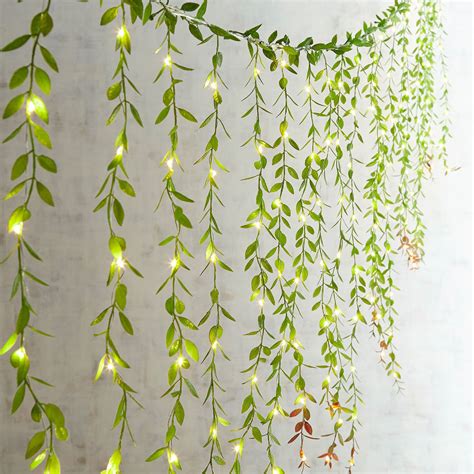 Faux Greenery Multi-Strand Curtain LED Glimmer Strings® | Fairy lights, Greenery, Greenery garland