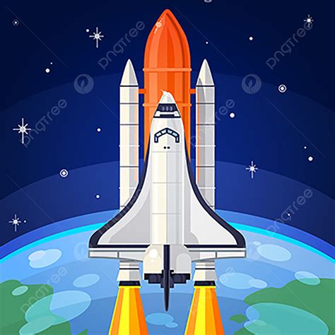 Space Shuttle Launch Clipart Flowers