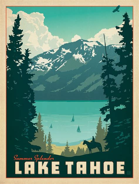 Lake Tahoe, California #VintageTravelCharms | Vintage travel posters ...