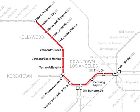 Metro Map Red Line Stations - United States Map