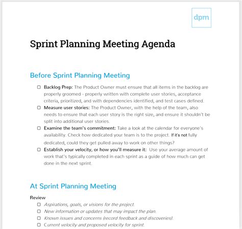 How To Run An Agile Sprint Planning Meeting + Agenda