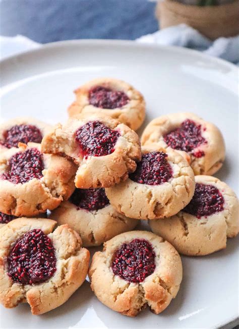 Gluten-Free Thumbprint Cookies with Raspberry Jam - Good Food Baddie