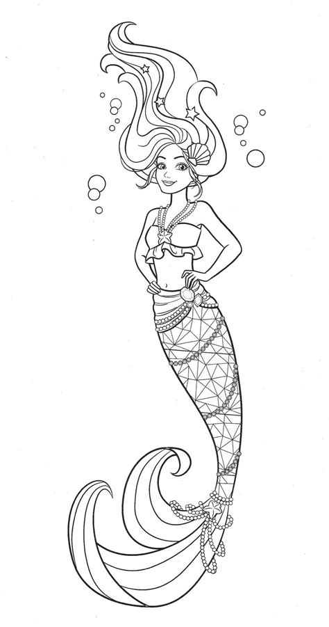 Barbie Coloring Pages Mermaid