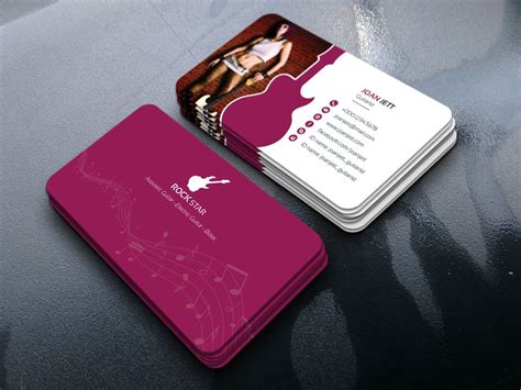 Guitar Musician Business Card on Behance | Musician business card, Business cards creative ...