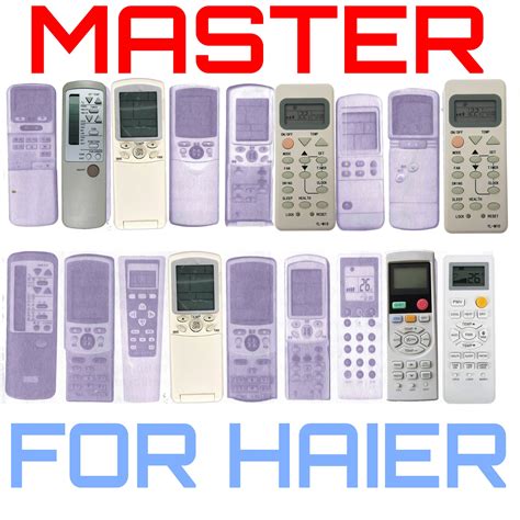 Master Universal Air Conditioner Remote - For All Haier Remotes ...