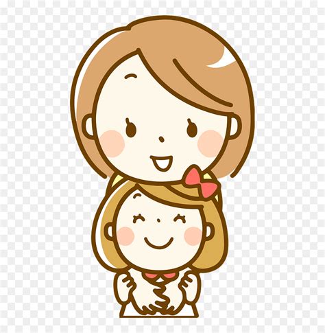 Mother And Daughter Hugging Clipart - Mother And Daughter Drawing, HD Png Download - vhv