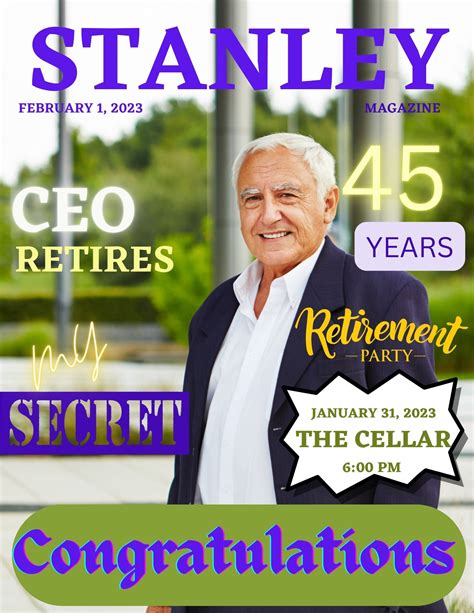 RETIREMENT MAGAZINE COVERS Personalized & Digital - Etsy