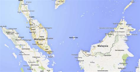 google map of malaysia