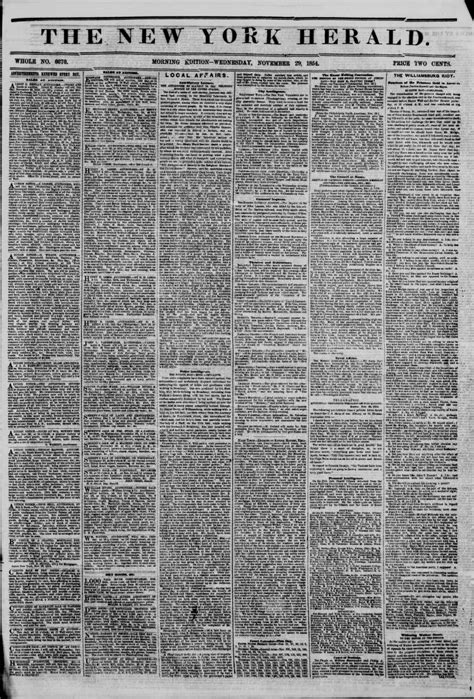 Image 1 of The New York herald (New York [N.Y.]), November 29, 1854 ...