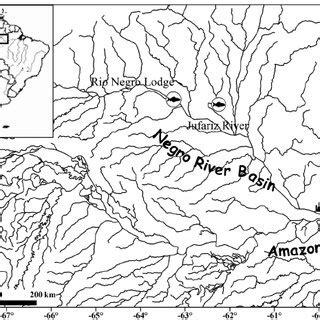 Map of the Negro River basin and study area: Rio Negro Lodge and ...