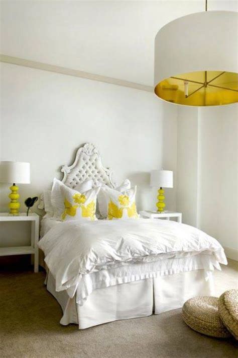 Hint of yellow | White bedroom design, Yellow bedroom, Bedroom design